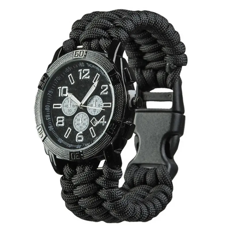 Zegarek Taktyczny Paracord Mil-tec Czarny (15774002) Nowość