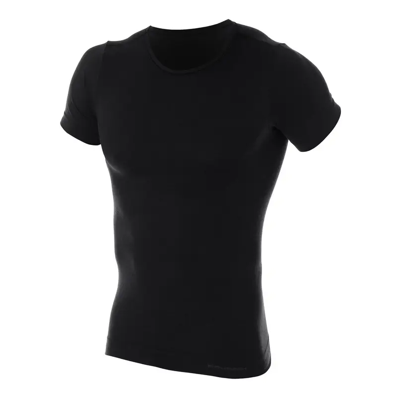 Zamów teraz Koszulka Męska Z Krótkim Rękawem Comfort Wool Merino Brubeck Czarna (SS11030)