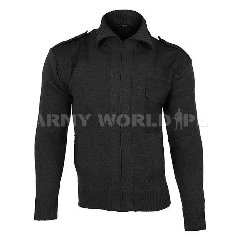 Do wyczerpania zapasów Sweter Rozpinany Męski Czarny Mil-tec (10820002)