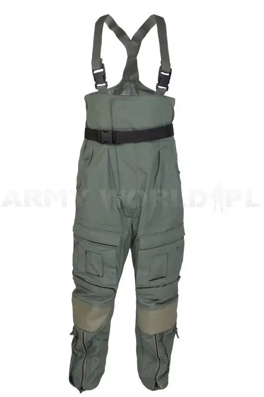 Ograniczona ilość Spodnie Na Szelkach Wojskowe Holenderskie Nomex Gore-Tex Wersja Zimowa Olive Oryginał Nowe