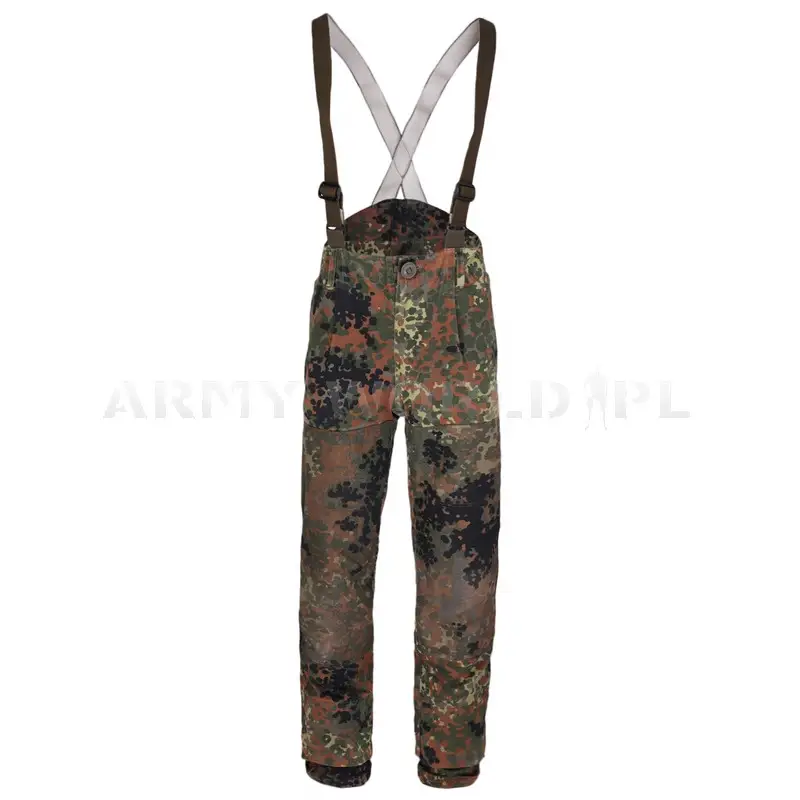 Oferta czasowa Spodnie Wojskowe KSK Oddziałów Specjalnych Bundeswehr Na Szelkach Flecktarn Oryginał Demobil DB