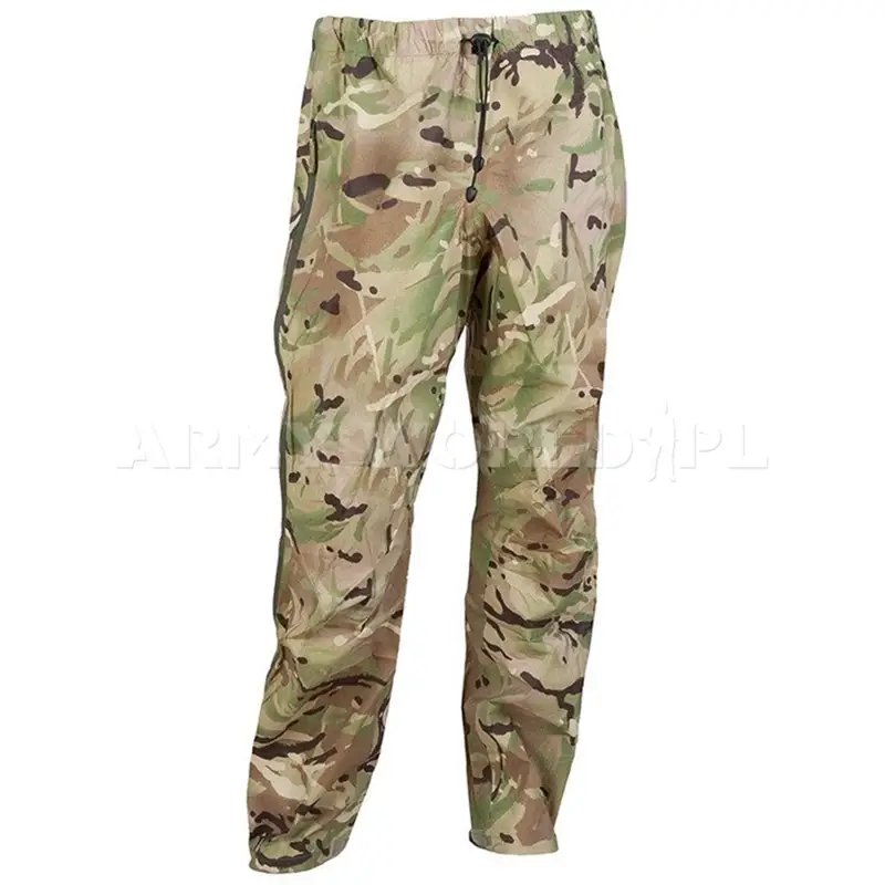 Nie przegap Spodnie Gore-Tex Przeciwdeszczowe Wojskowe Brytyjskie MTP (Multi Terrain Pattern) Oryginał Nowe