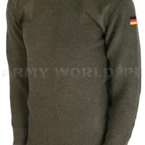 Dostępne od ręki Sweter Wojskowy Bundeswehr Wełniany Olive Oryginał Demobil BDB