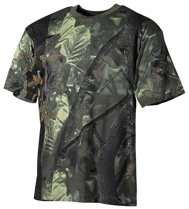 Bezpieczna płatność T-shirt Myśliwski Wild Trees MFH Kamuflaż Letni (00105A)