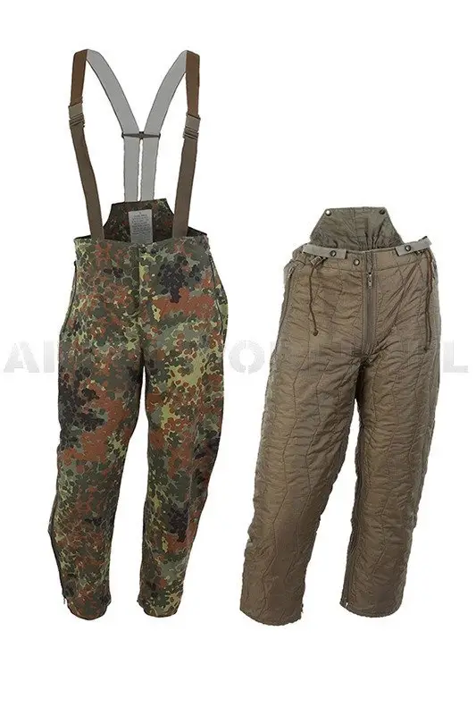 Spodnie Gore-Tex Flecktarn Bundeswehr + Ocieplacz Pod Spodnie Oryginał Nowy Do wyczerpania zapasów