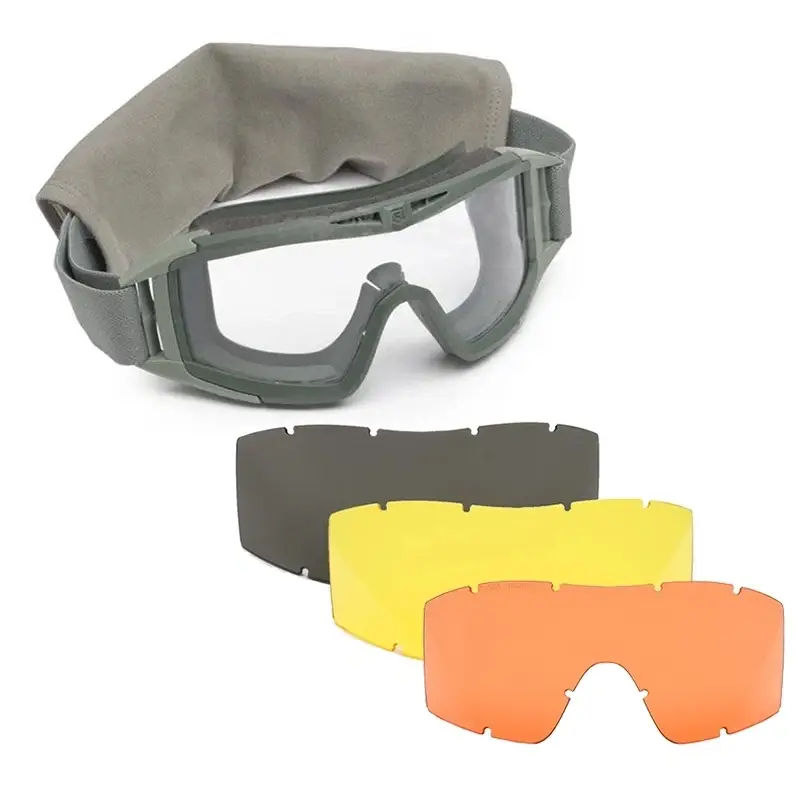 Gogle Balistyczne Holenderskie Revision DESERT LOCUST Foliage Green + 4 Wizjery Oryginał Demobil Idealne Oferta czasowa