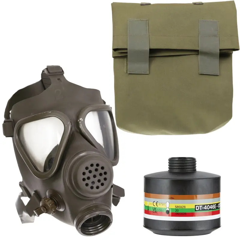Maska Przeciwgazowa Austriacka Wojskowa Drager M65a2 / BC65 + Filtr CF32 ABEK Hg P3 + Pokrowiec Oryginał Demobil BDB Promocja