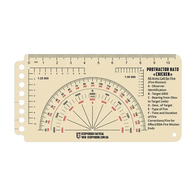 Linijka Ecopybook Tactical Protractor NATO "Chicken" M-Tac (ET-MTC-20016) Bezpieczne zakupy