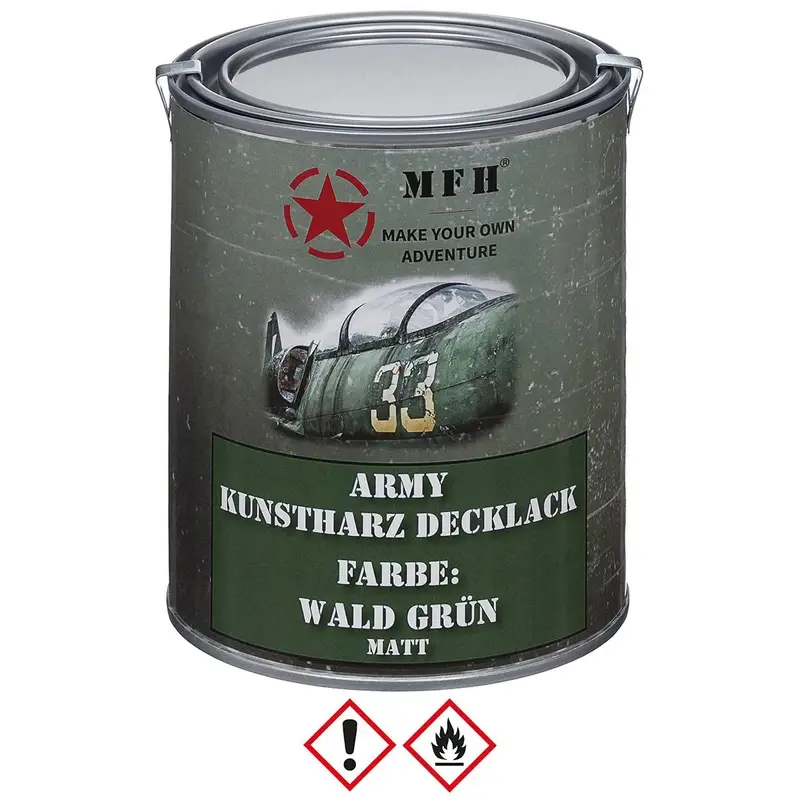 Super okazja Farba Maskująca Wojskowa w Puszce 1 L MFH Forest Green (27377D)