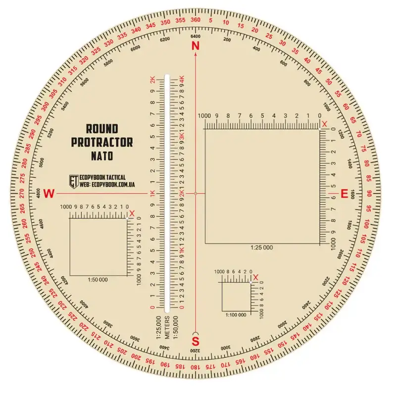 Linijka Ecopybook Tactical Protractor Round NATO M-Tac (10273014) Szybka dostawa