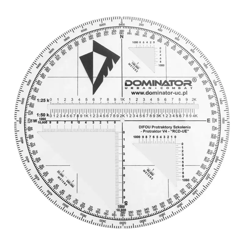Dodaj do koszyka Protraktor / Kątomierz Wojskowy Na Mapę DIFOU V4 Dominator