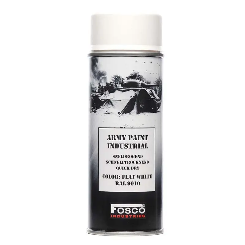 Farba Maskująca Wojskowa W Sprayu 400 ml FOSCO RAL 9010 Flat White Bestseller