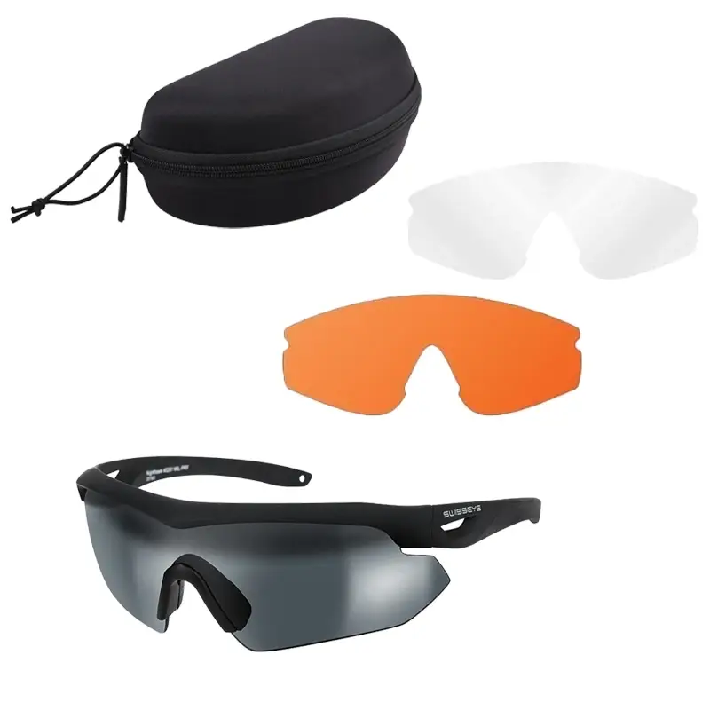 Szybka wysyłka Okulary Taktyczne SwissEye NIGHTHAWK Czarne 3 Wizjery