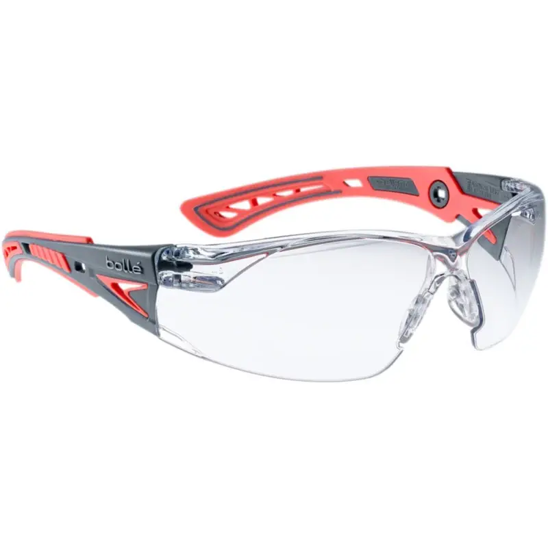Okulary Ochronne Bolle Safety Rush+ Small Przezroczyste Zauszniki Czerwone (RUSHPSPSIS) Cena promocyjna