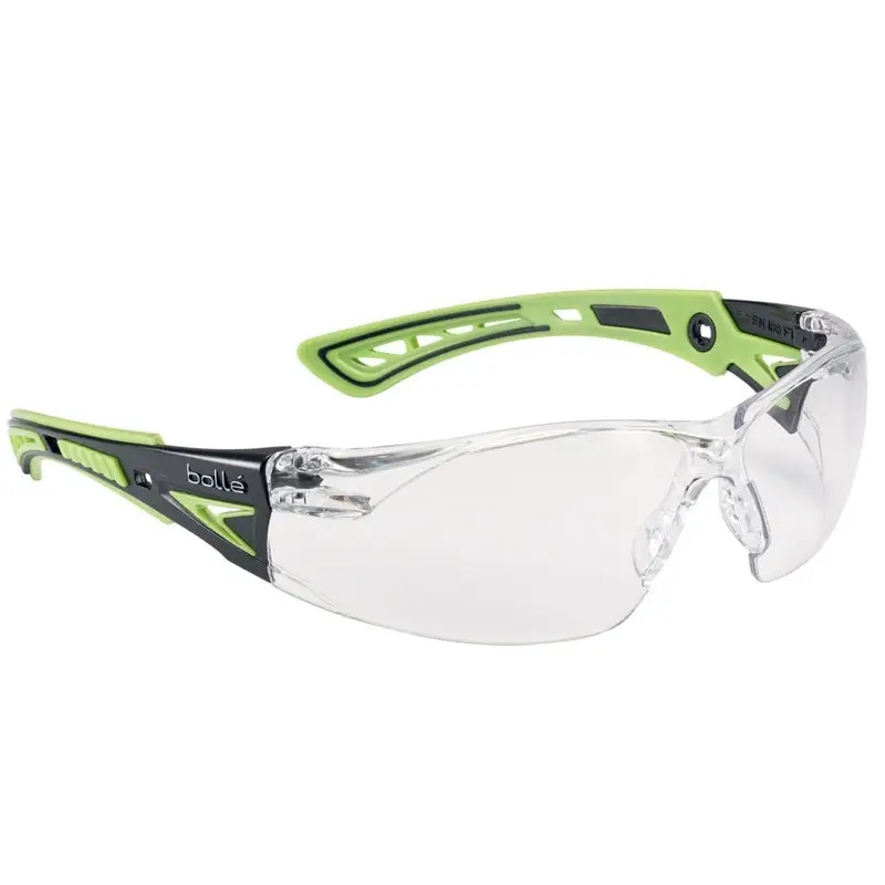 Oferta Okulary Ochronne Bolle Safety Rush+ Przezroczyste Zauszniki Zielone (RUSHPPSIG)