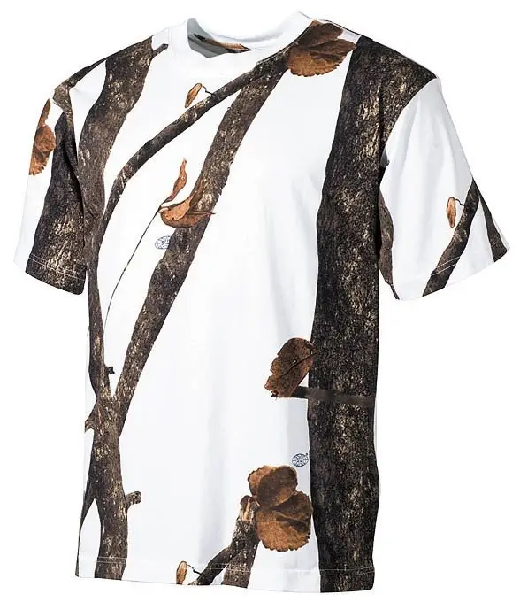 T-shirt Myśliwski Wild Trees MFH Kamuflaż Zimowy (00105E) Bezpieczna płatność