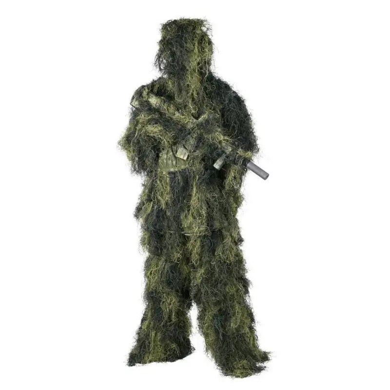 Nowość Ghillie Suit Digital Woodland Bluza + Spodnie + Kapelusz + Osłona Na Broń - Maskowanie Dla Myśliwego / Snajpera Helikon-tex (KP-GHL-PO-07)