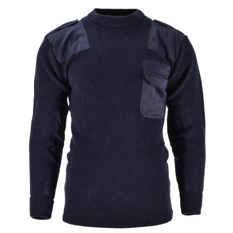 Najlepsza cena Mil-Tec marka Sweater Niemiecki pullover komandos jumper granatowy wełna sweter