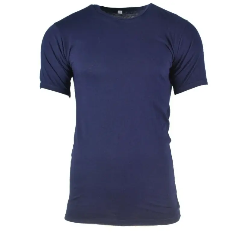 Oryginalna t-shirt armii włoskiej marynarki wojennej niebieska bawełniana koszula krótkie rękawy wojskowe nowe Taniej