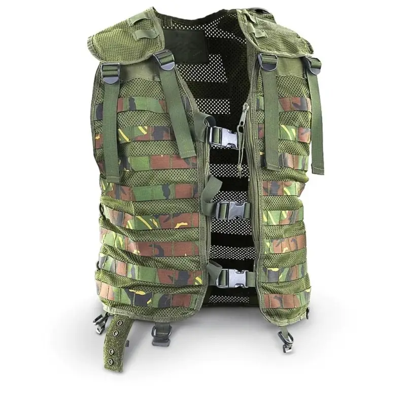 Oryginalny holenderski kamizelka taktyczna Molle Załącznik DMP Woodland Camuflage Oferta