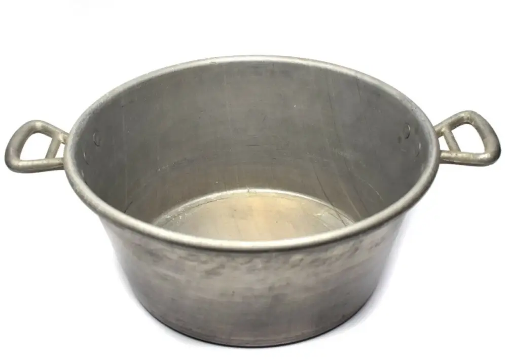 Oryginalny garnek do gotowania armii francuskiej. Aluminiowy bałagan wojskowy Tin Pot Patel Tylko do końca tygodnia