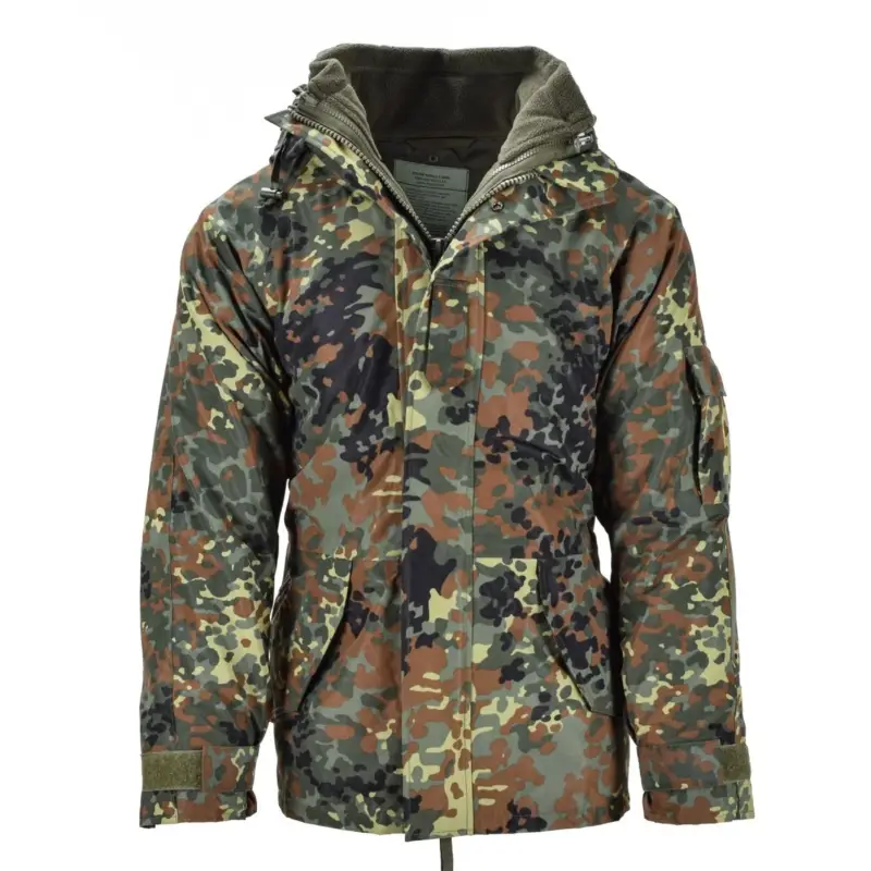 MIL-TEC Niemiecka armia niemiecka w liniowcu Goretex Camo Flecklerph Waterproof Men Kurtka Bestseller