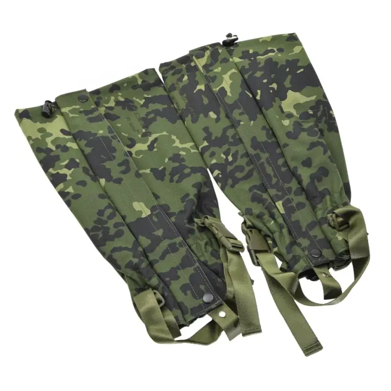 Tacgear Brand Gaiters Danish M84 Camo Wzór Wodoodporne metalowe haczyki nowe Wysoka jakość