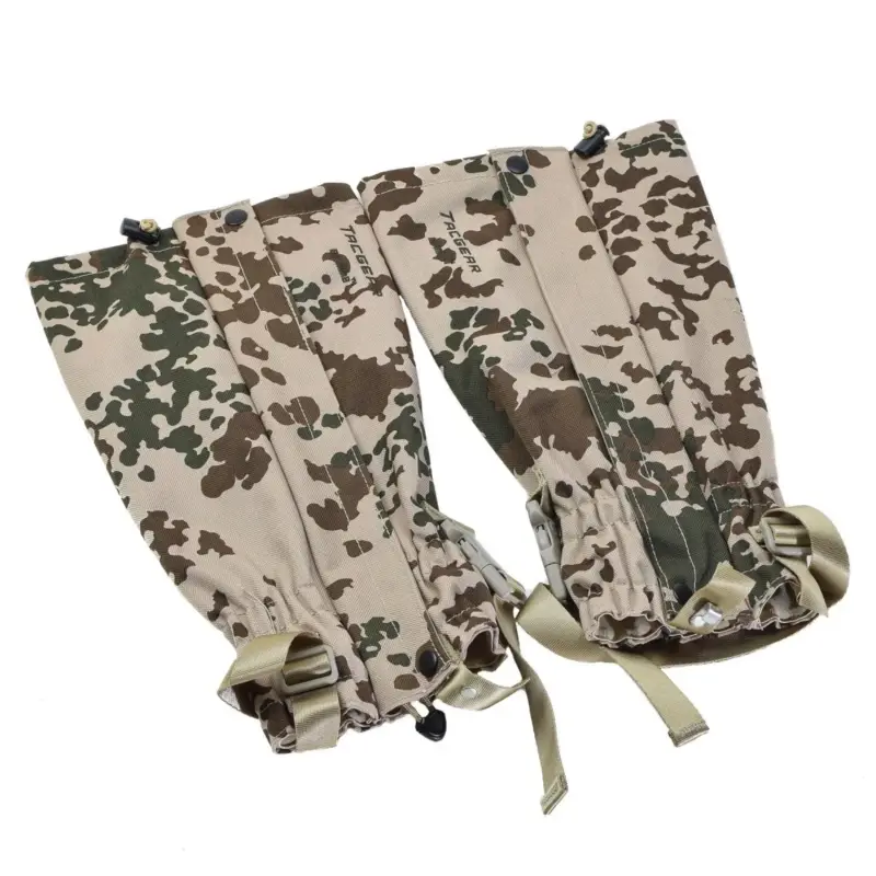 Tacgear Brand Gaiters Wodoodporny niemiecki BW Tropical Camo Metal Hooks Nowe Popularny
