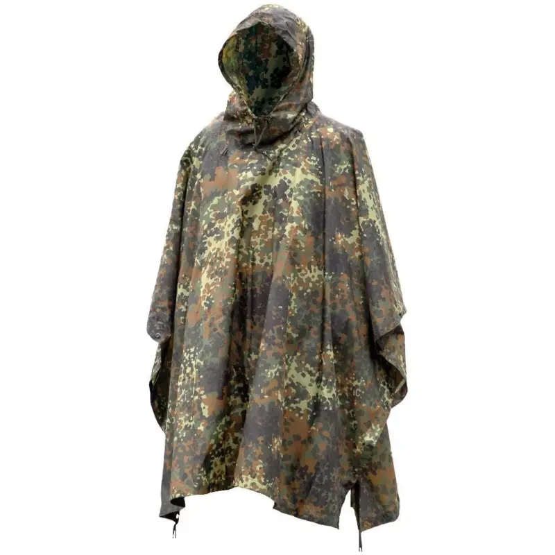 Hit sprzedaży Mil-Tec marka styl wojskowy poncho flecklern camo ripstop lekki wodoodporny