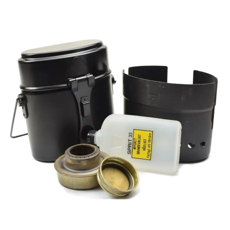 Bezpieczne zakupy Oryginalny szwedzki armia Trangia kuchenka spirynna Burner Swiss Mess Kit