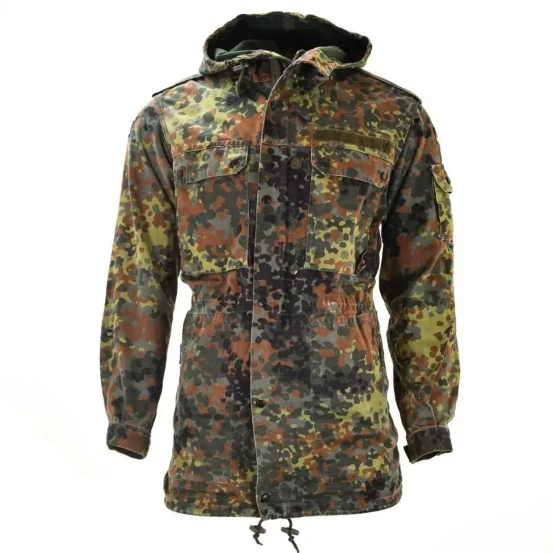 Oryginalna niemiecka kurtka pola armia parka parka wojskowa Flecklecktarn Camo wkładnia Zamów dziś