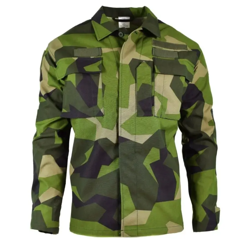 Oryginalna szwedzka armia M90 Splinter Camouflage Field Field Shirt Nowa nowa Zamów dziś