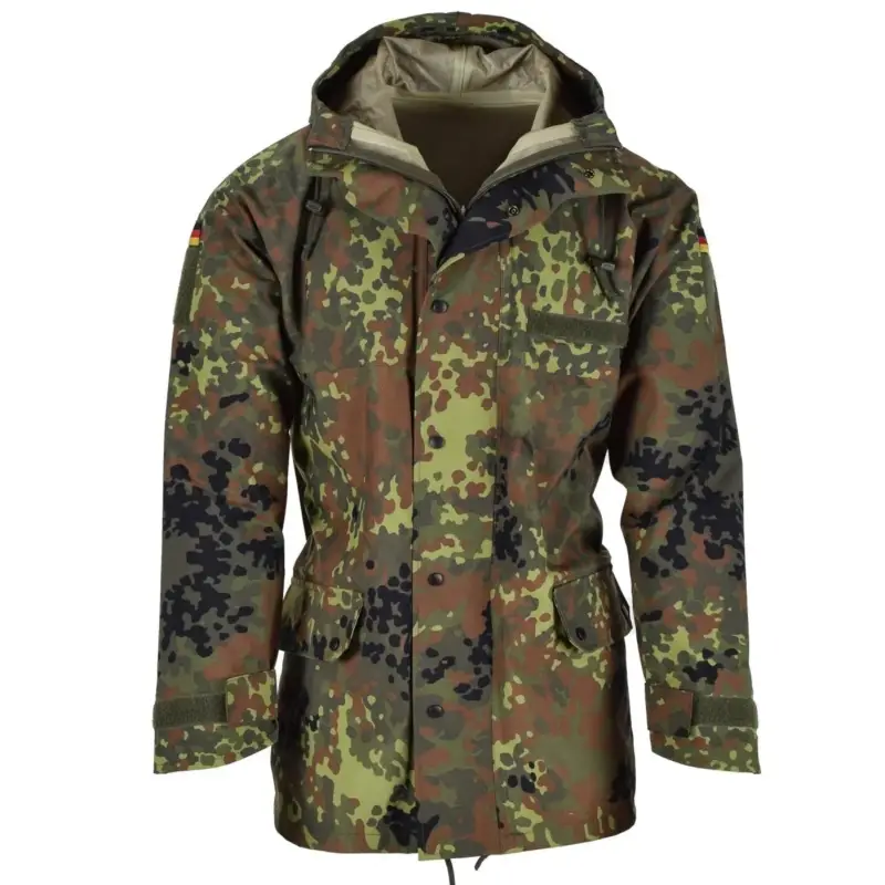 Ostatnie sztuki Marka MIL-TEC niemiecka kurtka polowa goretex flecklern camo wodoodporny deszcz