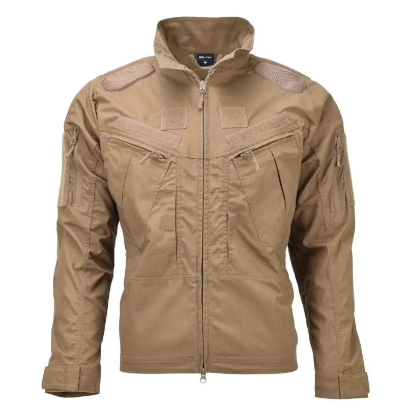 Mil-TEC Style wojskowy Ripstop Dark Coyote Combat Troops Jacket Chimera Tani