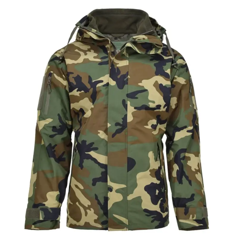 MIL-TEC Wojskowy styl Gen II wyłożony zimowa kurtka lasu Camo Soft Shell Parka Ekspresowa dostawa
