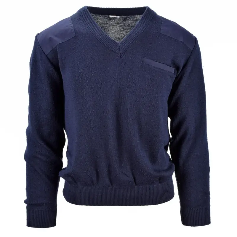 Oryginalny holenderski sweter blue wojskowy oficer v-denik menu men skoczek Do wyczerpania zapasów