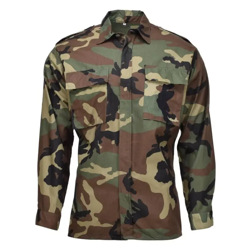 Oryginalny Chorwacki numer wojskowy Koszula Cotton BDU Woodland Camo Army SURPLUS NOWOŚĆ Darmowy zwrot