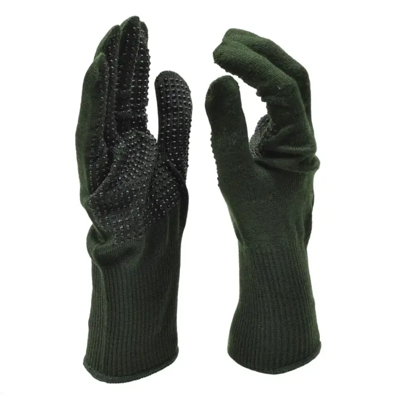 Oryginalne brytyjskie rękawiczki wojskowe przeciw poślizgowi Nomex aramid Fibre Green Nowe Taniej