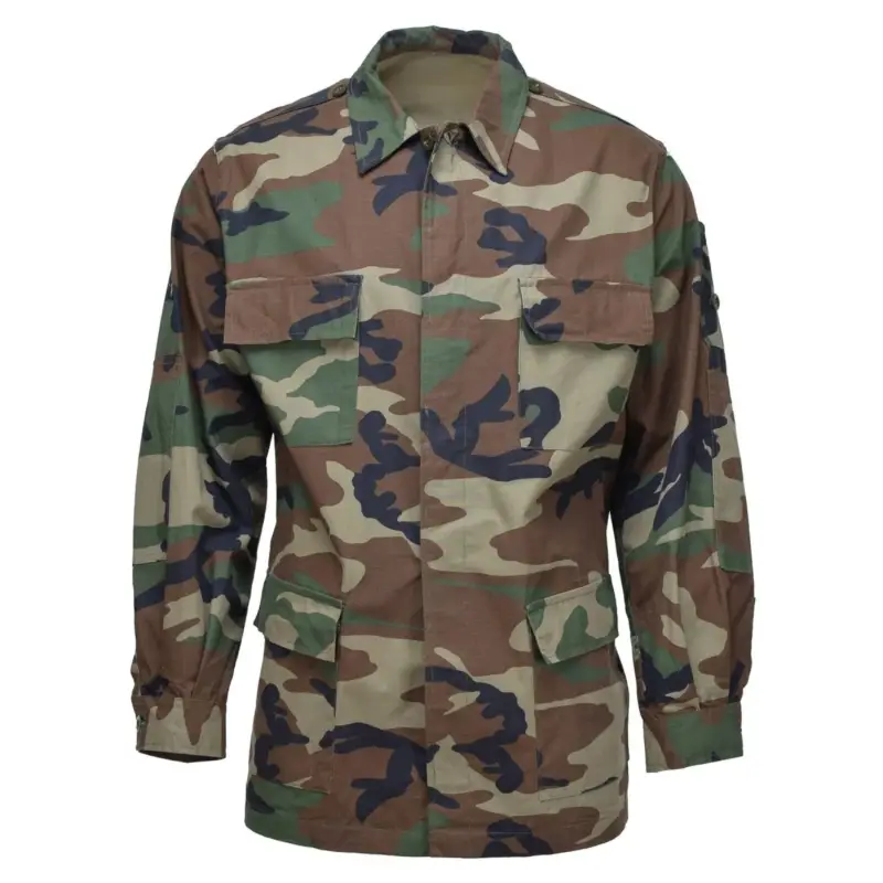 Oferta czasowa Oryginalna turecka kurtka bojowa BDU trwały Ripstop Woodland Camo Problem