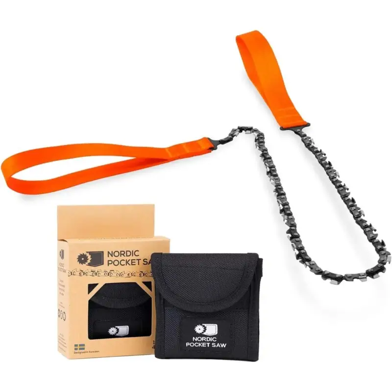 Szybka wysyłka Nordic Pocket Saw Portable Survival Narzędzie Jakość pielęgnacji Łuły łańcuchowe pomarańczowe uchwyty