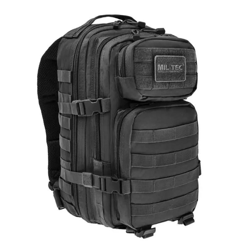 Darmowy zwrot Mil-Tec USA styl szturmowy 20L Taktyczny plecak na zewnątrz Camping Black Plecak
