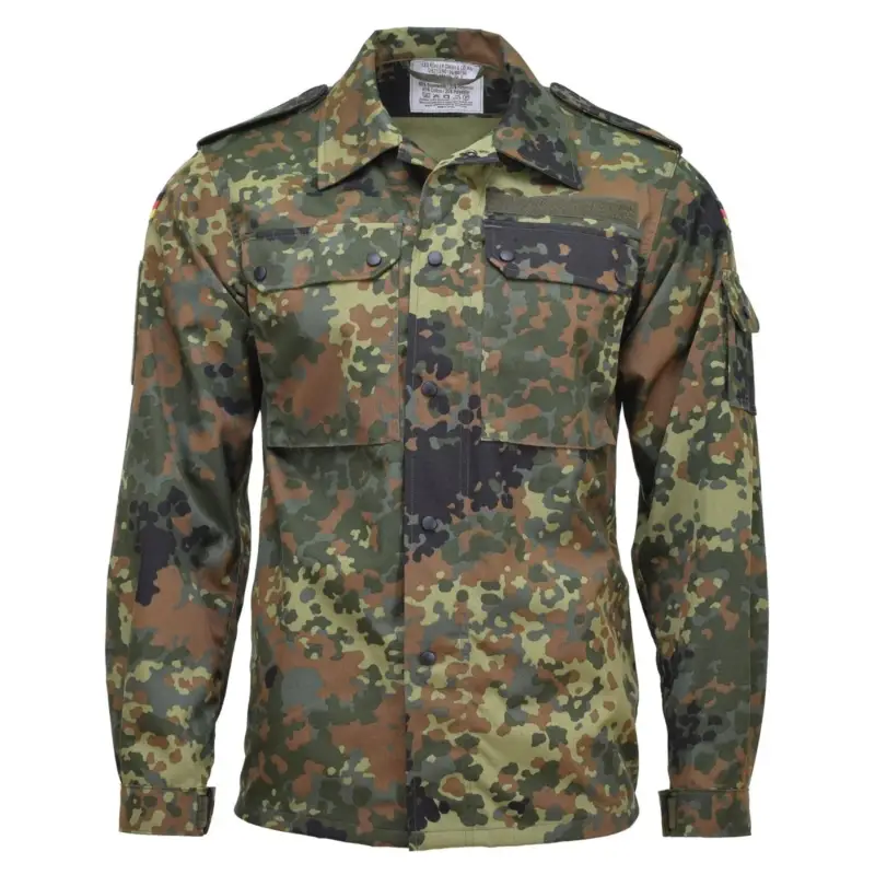 Leo Kohler Taktyczne koszule wojskowe Flecklektarn Camuflage Light Combat Kurtka BW Do wyczerpania zapasów