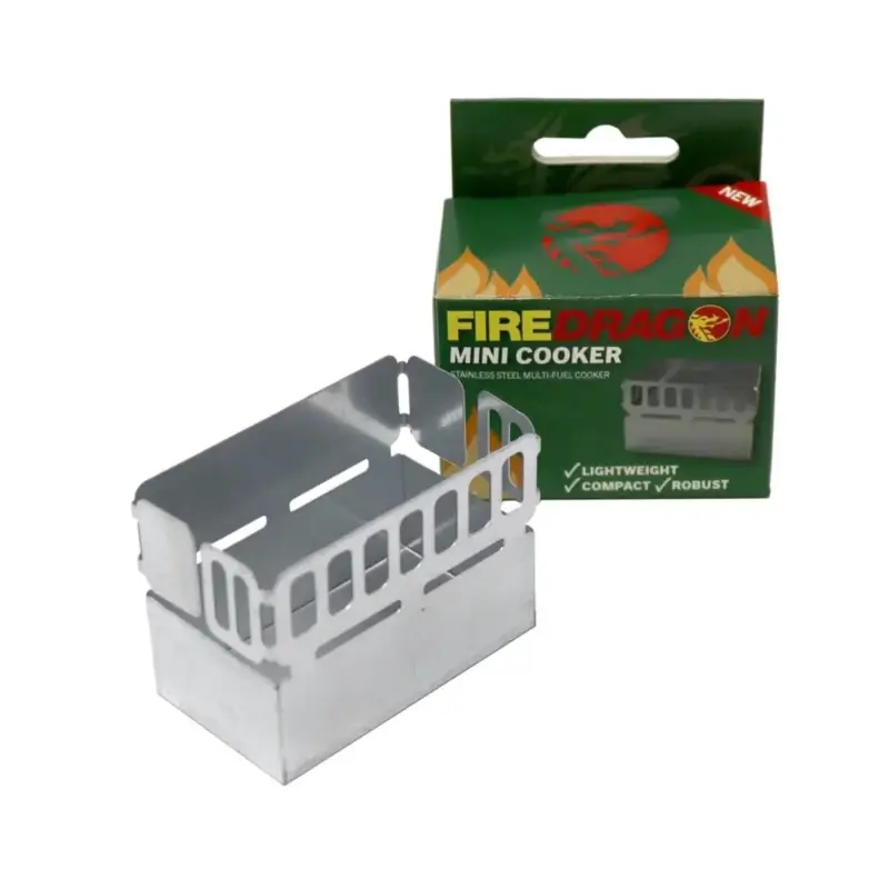 BCB FireDragon Mini Cooker MK2, solidna, aluminiowa kuchenka kempingowa do użytku zewnętrznego Premium