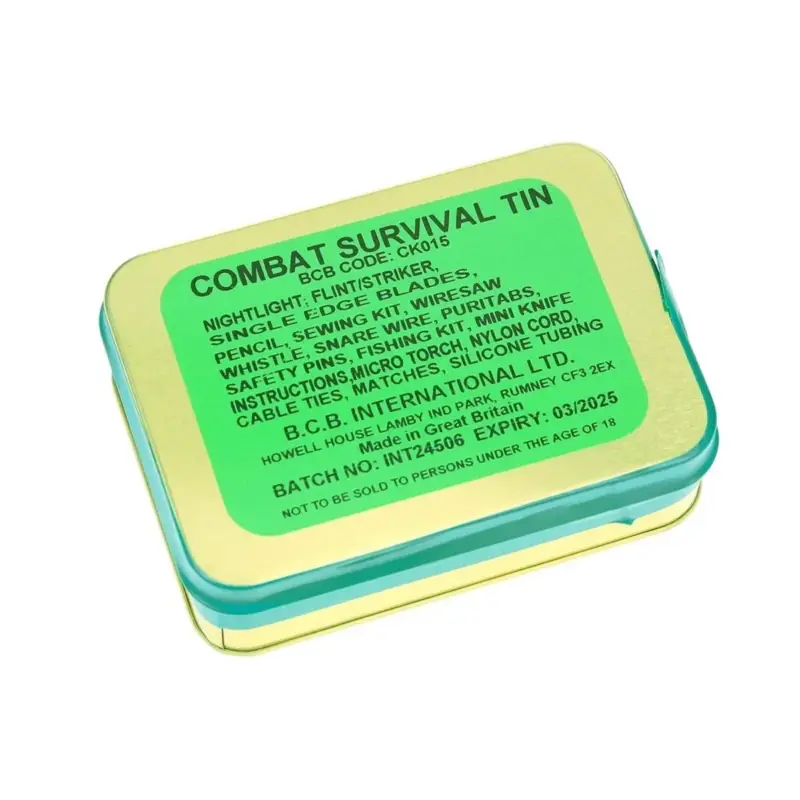 BCB Combat Survival Tin Essentials Rescue Survival Outdoor Podstawowy zestaw awaryjny Szybka dostawa
