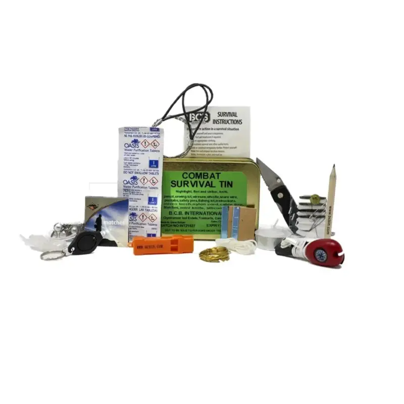 Okazja BCB Combat Survival Tin Zestaw First Aid Zestaw na świeżym powietrzu Zestaw przetrwania kempingu