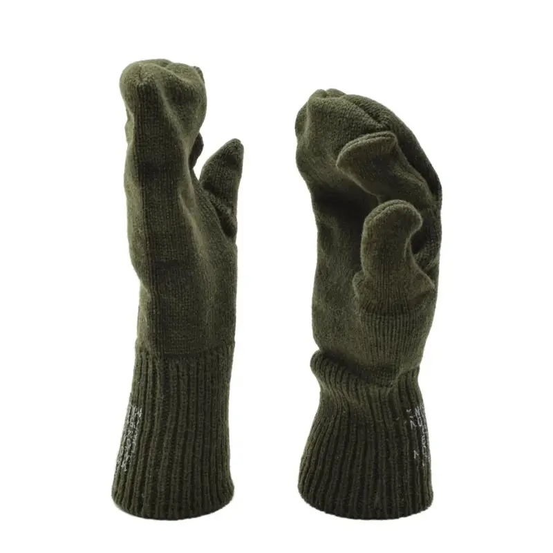 Oferta czasowa Oryginalny amerykański wojskowy mittens palec wełniane podgrzewacze zielone armia nadwyżka nowa