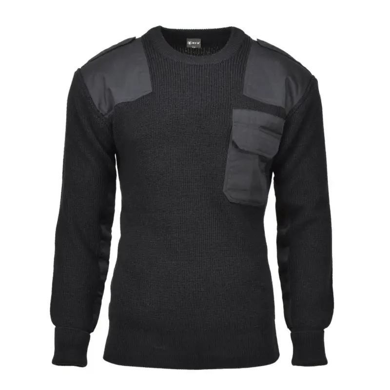 MFH SWEATER SWEATO Commer Selk Rib Rit Wełna Wzmocniona wełna Łatwy zwrot
