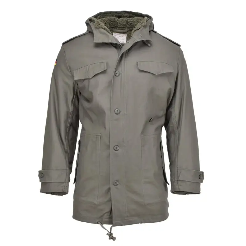 MIL-TEC Niemiecki styl wojskowy Parka Faux Fur Liner z kapturem klapa z kapturem Olive Nowa Sprawdź teraz