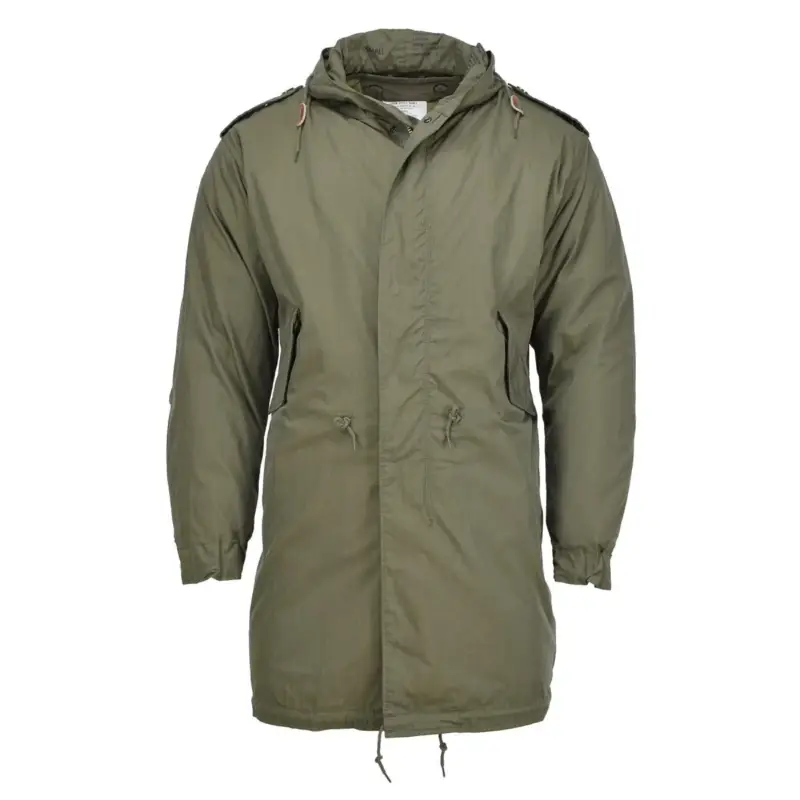 Oferta limitowana MIL-TEC Style wojskowe USA M51 z kapturem pikowana Parca odłączona linijka oliwna nowa