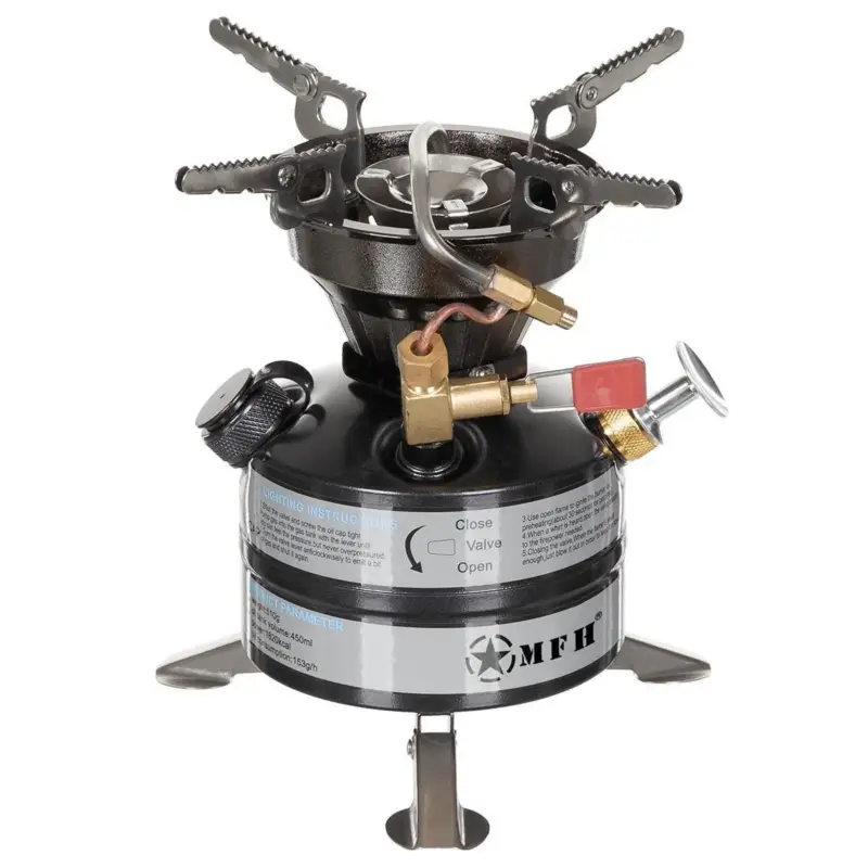 MFH Brand Benf Fove Camping Trekking Trekking Outdoor Fukie Paliwa Burner Kit Łatwy zwrot